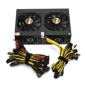NEW 3450W ATX PC Miner Power Supply Machine 24 Graphics Interface with 113 High-end Graphics Card 80PLUS Gold For Bitcoin Mining