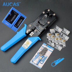 AUCAS Multifunction RJ11 RJ45 Crimping tool Cat5 Cat6 crimp tool RJ45 crimper network tools kit