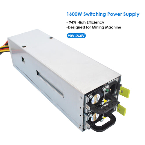 94% High Efficiency 1600W Switching Power Supply for  asic antminer l3 Ethereum S9 S7 L3 Rig Mining Machine bitman bitcoin PC