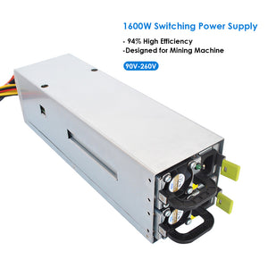 94% High Efficiency 1600W Switching Power Supply for  asic antminer l3 Ethereum S9 S7 L3 Rig Mining Machine bitman bitcoin PC
